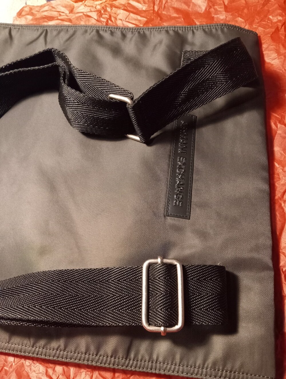 Armani Exchange Black Crossbody Bag with Adjustable Strap